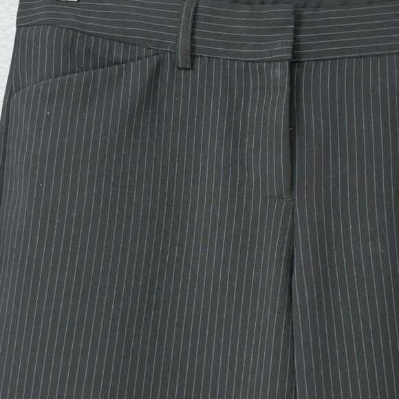 Express Editor Pinstripe Trousers Size 4 Office Siren Medium Rise Straight Leg - Picture 3 of 15